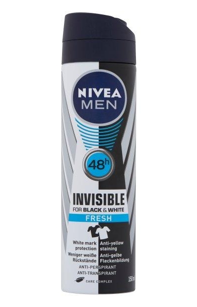 Nivea deo spray f�rfi 150ml Invisible Black&White Fresh